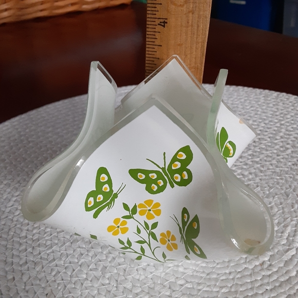 Paragon for Partylite fused glass handkerchief butterfly design votive h… - Picture 7 of 8